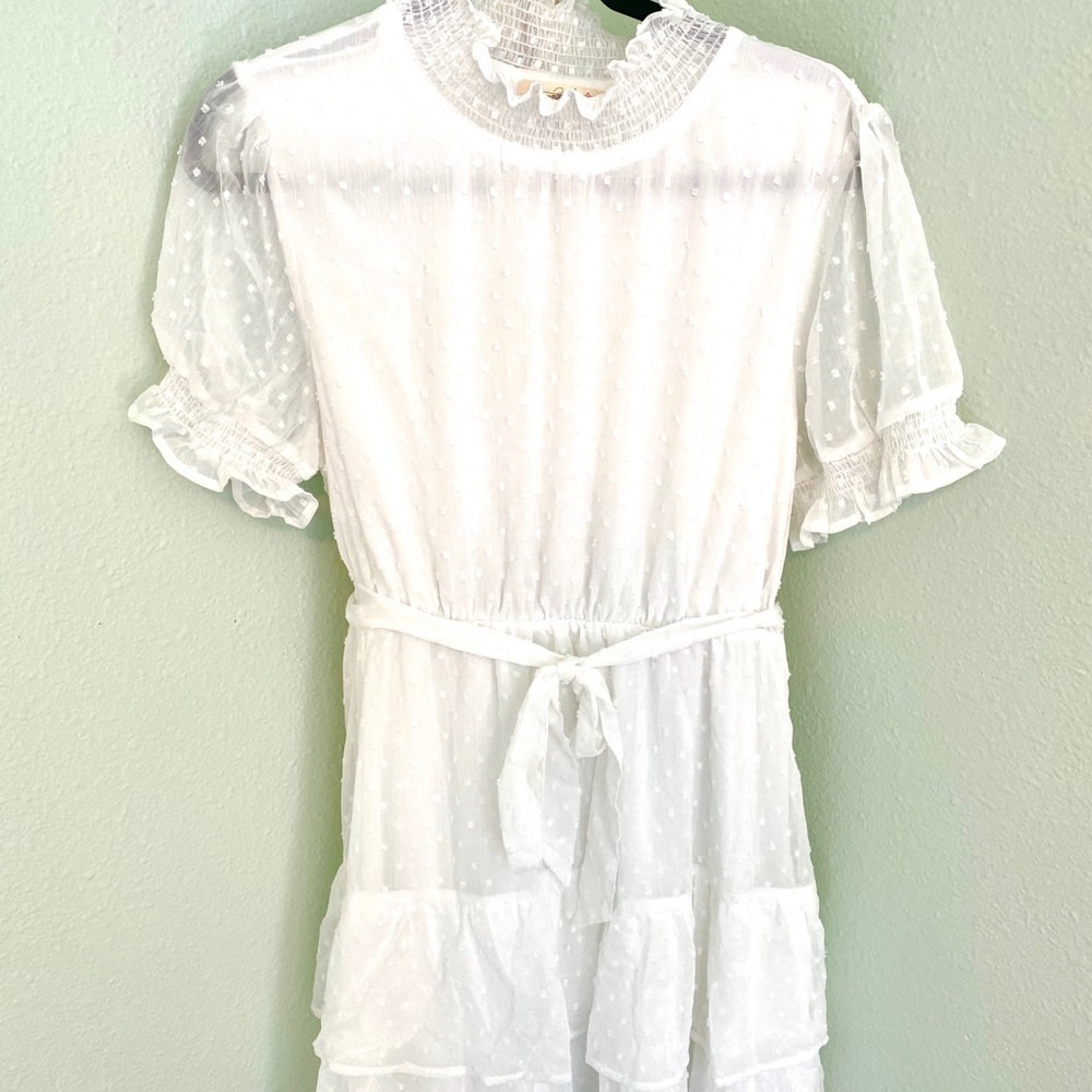 Translucent polka dot Sunday dress